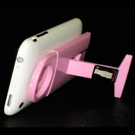 wEASEL Smartphone Stand with Retractable Hanger, Pink