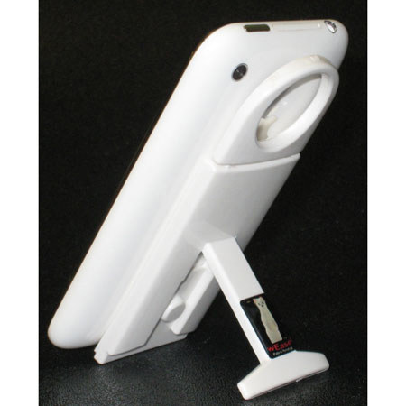 wEASEL Smartphone Stand with Retractable Hanger, White