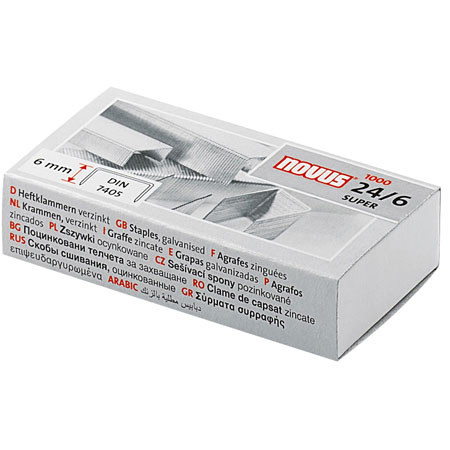 Novus 24/6 Super Premium Office Staples, 1000 Pack