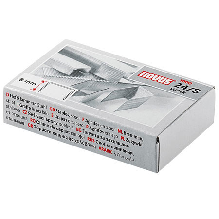 Novus 24/8 Super Premium Office Staples, 1000 Pack