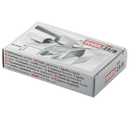 Novus 23/8 Super Premium Heavy Duty Staples, 1000 Pack