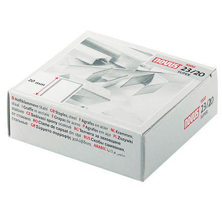 Novus 23/20 Super-premium Heavy Duty Staples, 1000 Pack