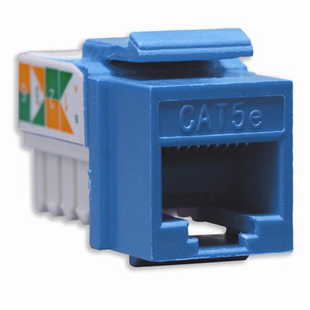 DataComm Electronics Cat 5e High Performance Jack, Blue