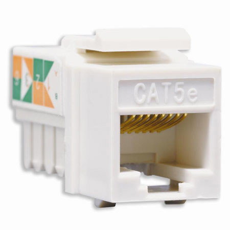 DataComm Electronics Cat 5e High Performance Jack, White
