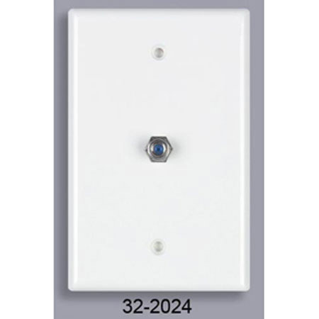 Datacomm 30-2012 Coax Wall Plate, White