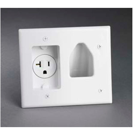 Datacomm 45-0020-WH Cable Plate, White