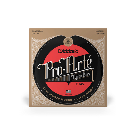 D'Addario Pro-Arte Nylon Classical Guitar Strings, Set of 6 Strings .028-.043 Normal
