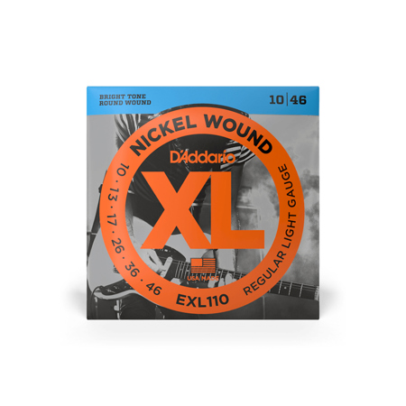 D'Addario XL Nickel Wound Electric Guitar Strings, Set of 6 Strings