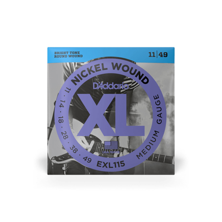 D'Addario XL Nickel Wound Electric Guitar Strings, Set of 6 Strings