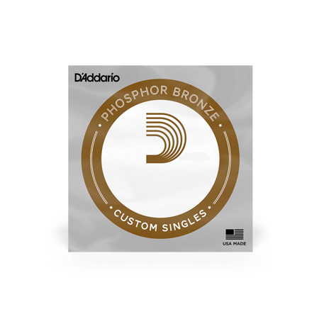 D'Addario PB024 Phosphor Bronze Wound Acoustic Guitar String, .024 Gauge, Single