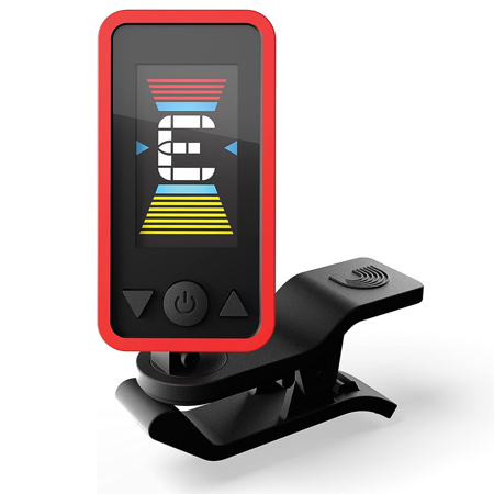 D'Addario Eclipse Chromatic Headstock Clip-On Tuner Red