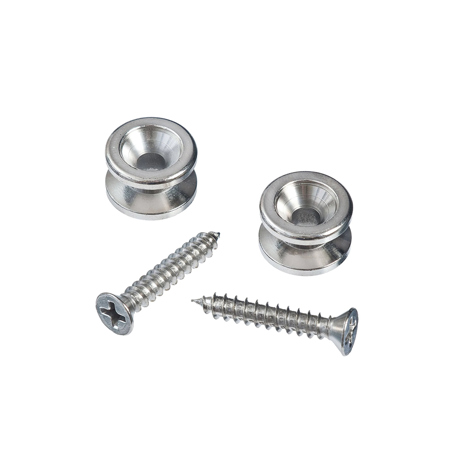 D'Addario Brass End Pins, Chrome, Pair