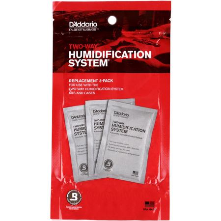 D'Addario Humidipak Maintain Replacement Two-Way Humidity Control System, 3-Pack
