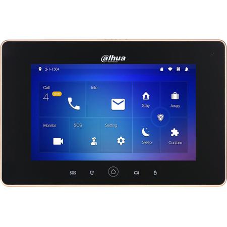 Dahua DHI-VTH5221-S 7" WVGA Touch Screen Wi-Fi Color Indoor LCD Monitor, Black