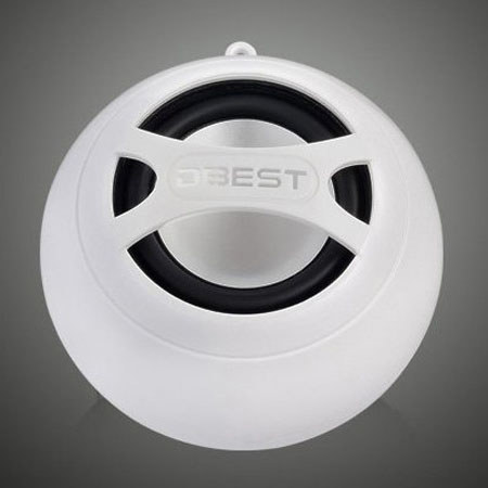 Dbest Solo Bluetooth Rechargeable Mini Speaker, Glossy White