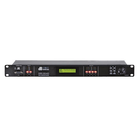 dB Technologies DSX 2040 2-input/4-output Digital Controller, 50Ohms Output Impedance, 20-30kHz Frequency Response, 96kHz Sampling Rate