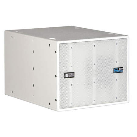 dB Technologies DVA S09DP 15" 1000W RMS Active Bandpass Subwoofer, Single, White