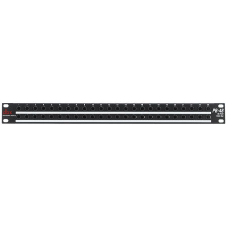DBX PB48 48-Point Balanced Patchbay with 1/4" Phone Connections Front and Rear