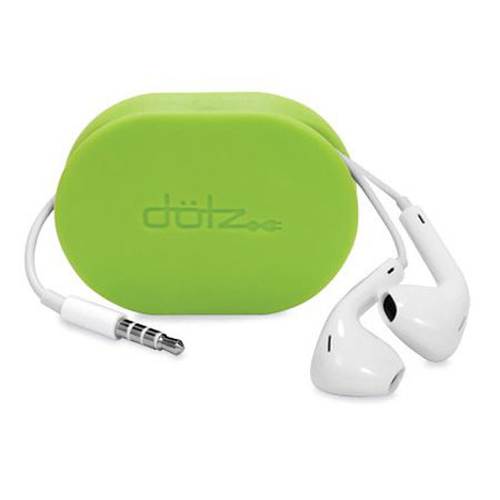 Dotz Flex Earbud Wrap for Cord and Cable Management, Lime