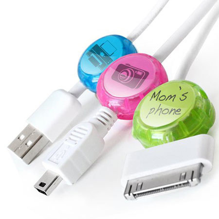 Dotz Bright Colors Cord Identifiers, 5 Pieces