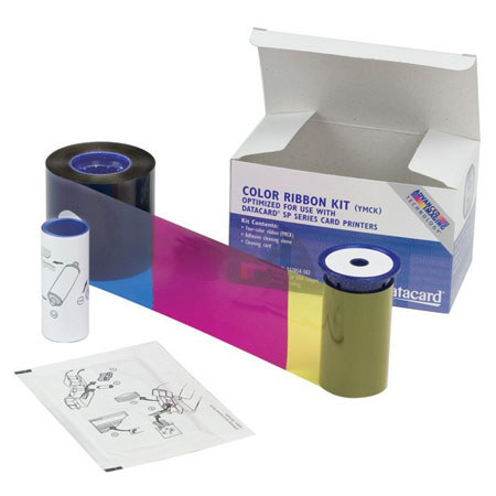 Datacard Color Ribbon & Cleaning Kit, YMCKT, 250 Prints