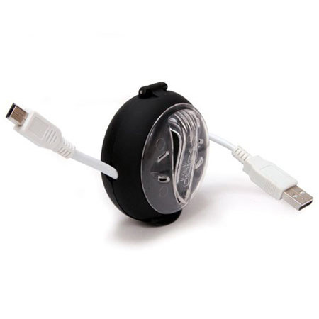 Dotz Mini Cord Wrap for Cord and Cable Management, Black