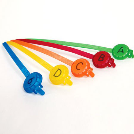 Dotz Reusable Bright Colored Cord Straps for Cord and Cable Management, 5 Pieces