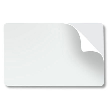 Datacard StickiCard Adhesive-Backed Plastic Card, 100 Pack