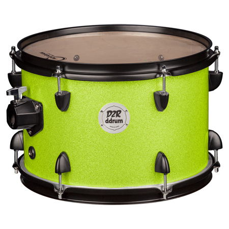 Ddrum D2R Series 7x10" Tom Drum, Lime Sparkle