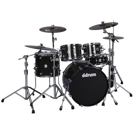 Ddrum Reflex Elite 522 5-Piece Drum Shell Pack, Transparent Black Lacquer