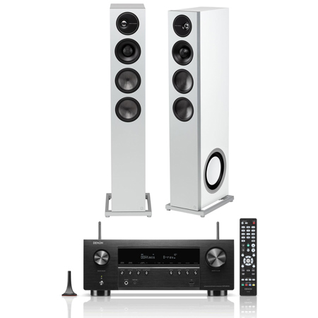 Denon Demand D15 2.0 Home Theater System w/AVR-S970H 7.2-Ch 8K AV Receiver,White