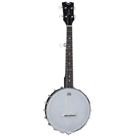 Dean Guitars Backwoods Mini Travel Banjo, 19 Frets, "C" Shape Neck, Rosewood Fretboard, White/Black