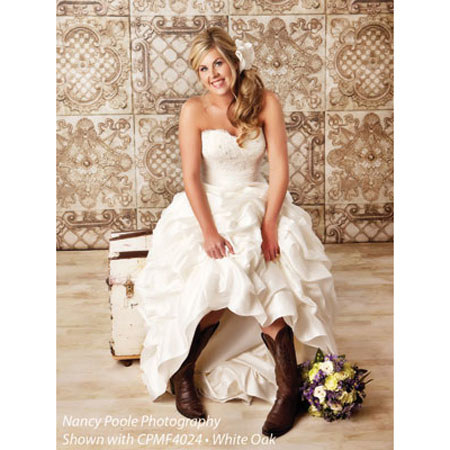 Denny Manufacturing 10'x10' Euromix Ivory Tile Freedom Cloth Backdrop
