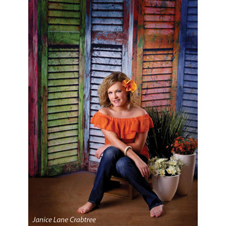 Denny Manufacturing 8'x8' Pastel Shutters Freedom Cloth Backdrop
