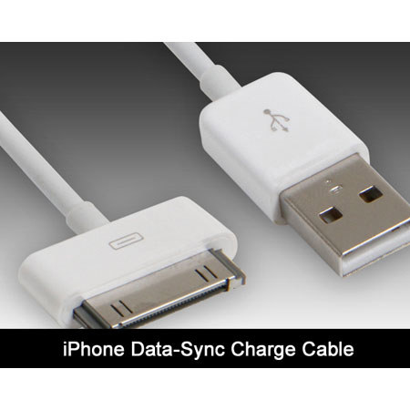Delton Data-Sync Charge Cable for iPhone, White