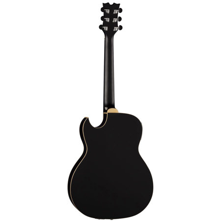 Dean Exhibition Acoustic Electric Guitar, Ebony Fretboard, Black Satin