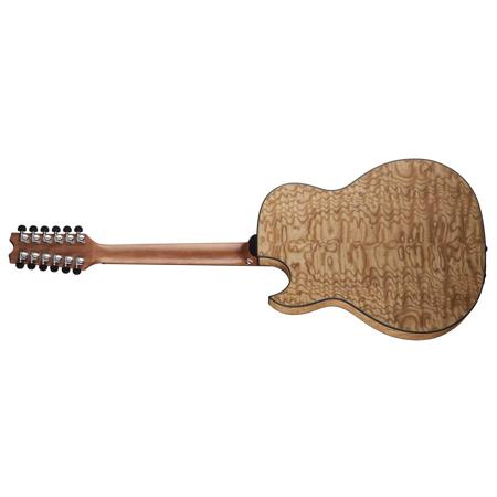 Dean Exhibition Quilt Ash 12 String Semi-Acoustic Guitar, Gloss Natural