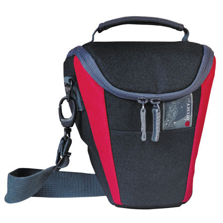 Delsey GOPIX 60BR, Med Pouch f/Binoc/Digi Gadgets,Bk/Rd