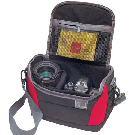 Delsey GOPIX 75BR Compact Case f/Digi Cams, Black & Red