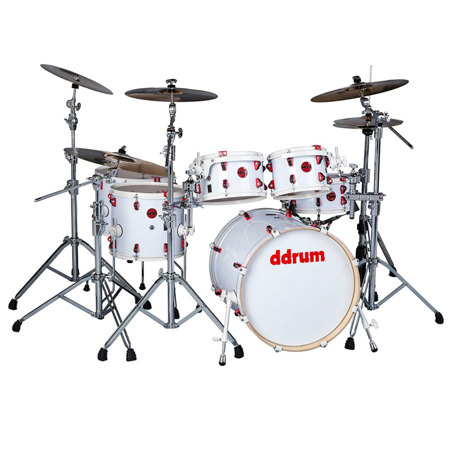 ddrum Dean Hybrid 6pc White Wrap Shell Pack