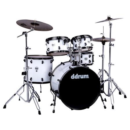 ddrum Dean Journeyman 5 Piece White Drums with HW