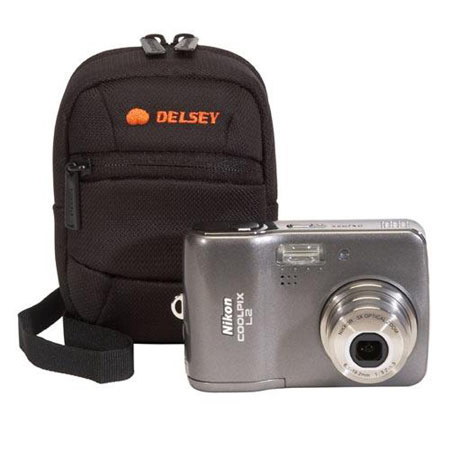 Delsey ODC3, Top Load Smallest Digital Camera Belt Pouch, Black #DLODC3B