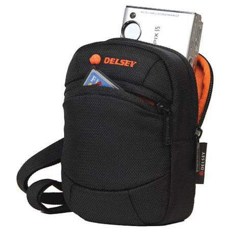 Delsey ODC5, Small Zippered Digital Camera Pouch, Black
