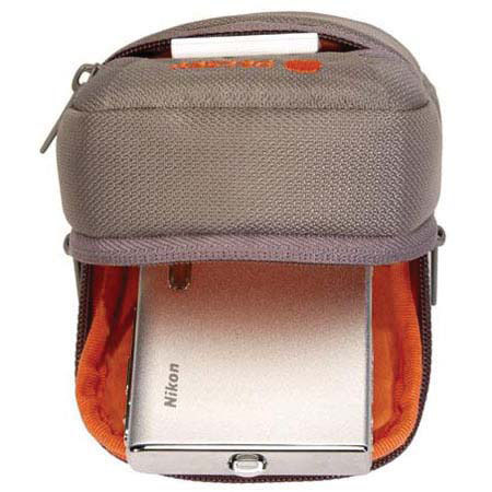 Delsey ODC7, Zippered Lip Digital Camera Belt Pouch, Light Grey #DLODC7G