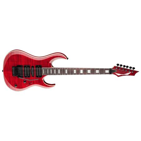 Dean Michael Batio MAB3 Flame Top 6 String Electric Guitar, Trans Red