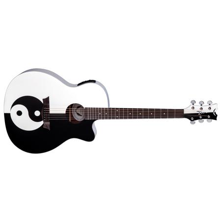 Dean Michael Schenker Performer Semi-Acoustic Guitar, Yin Yang Graphic