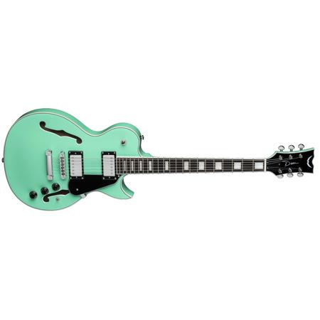 Dean Shire Semi Hollow Body Electric Guitar with Piezo Pickup, Aqua