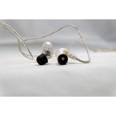 Dekoni Audio 3mm Gemini Memory Foam Isolation Earphone Tips, Black, Medium