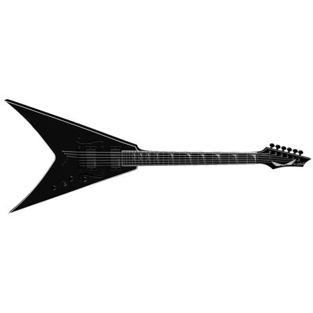 Dean V Dave Mustaine StradiVMNT Guitar with Hardshell Case Classic Black STRADIVMNT CBK
