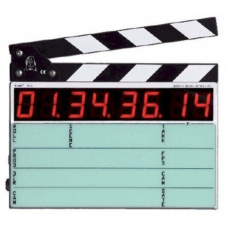 Denecke Dcode TS-C Compact Lightweight Time Code Slate, B&W Clapper Sticks
